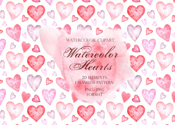 Download Heart Watercolor Clipart. Valentines Day - Watercolor Collection