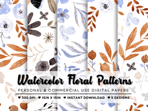Download Blue Patterns Watercolor Pattern - Watercolor Collection
