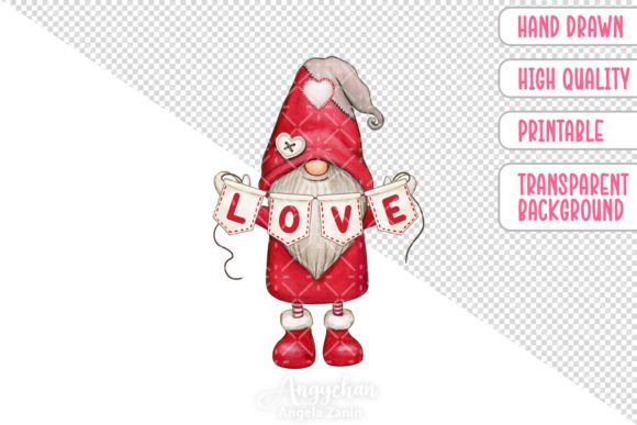Download Hand Drawn Valentine Gnome - Valentine gnome Collection