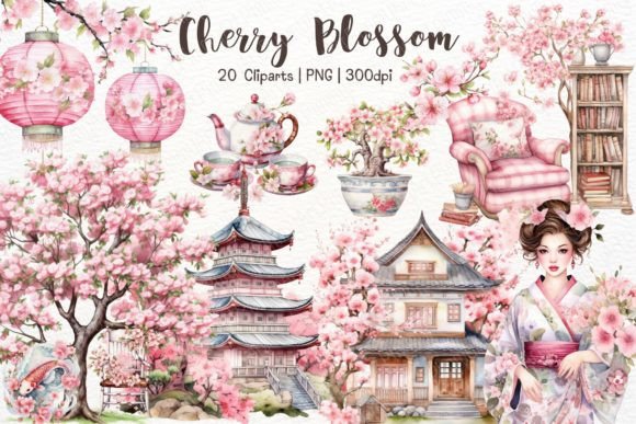 Download Cherry Blossom Watercolor Clipart - Watercolor Collection
