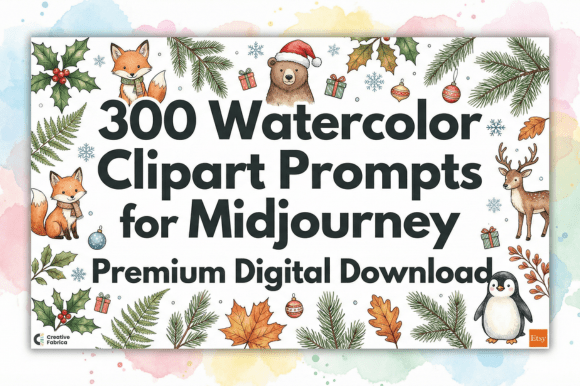 Download 300 Watercolor Clipart Prompts - Watercolor Collection