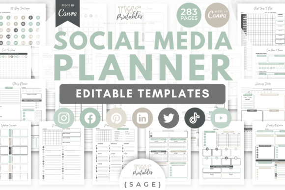 Download Social Media Planner Canva Templates 6 - Template Collection