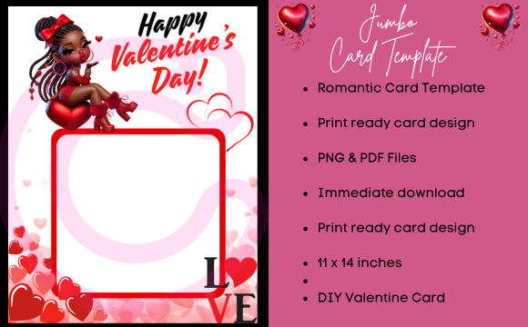 Download Jumbo Valentine's Day Card Template - Template Collection