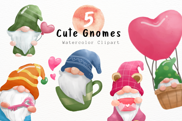 Download Cute Gnome Watercolor Clipart - Watercolor Collection