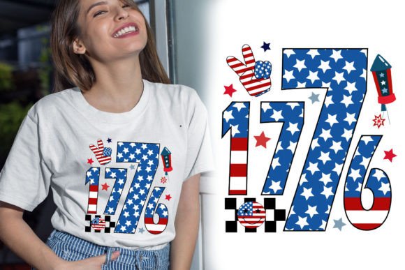Download 1776 USA Retro Checkered Tshirt Design - Tshirt design Collection