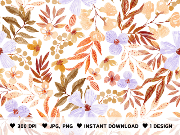 Download Gold Floral Watercolor Pattern - Watercolor Collection