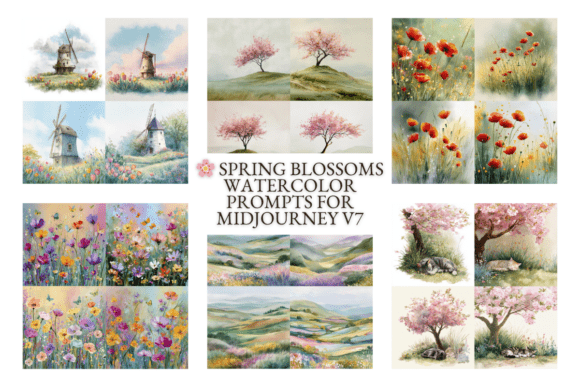 Download Spring Blossoms Watercolor Prompts - Watercolor Collection