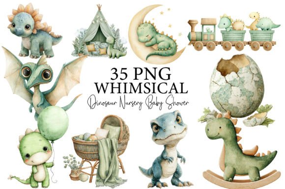 Download Baby Dinosaur Watercolor Bundle - Watercolor Collection