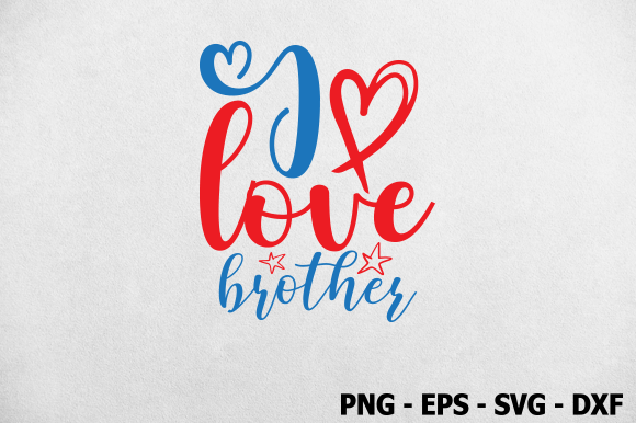 Download I Love Brother, Valentine SVG Design - Premium Resources