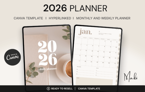 Download 2026 Digital Planner Canva Template - Template Collection